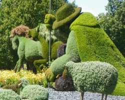 The garden is also famous for its mariculture where gardeners make different images and forms through plants.